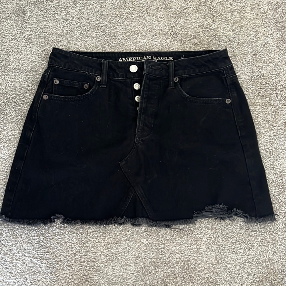 Black Jean skirt